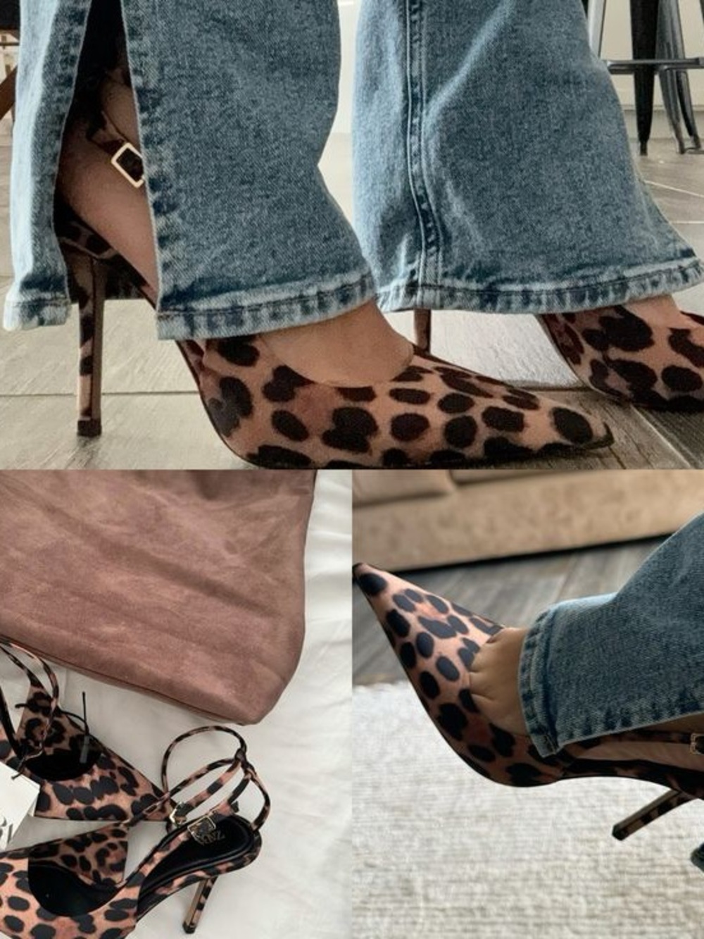 Size 39 Leopard Slingback Heels